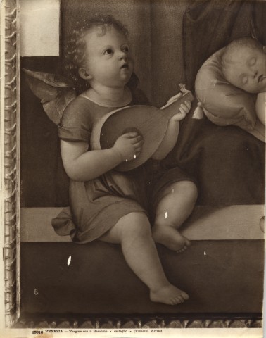 Anderson — Venezia - Vergine con il Bambino - dettaglio (Vivarini Alvise) — particolare